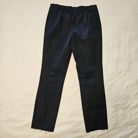 Lafayette 148 New York Gramercy Acclaimed Stretch Pants Side Zip Small Raw Hem - Picture 3 of 7